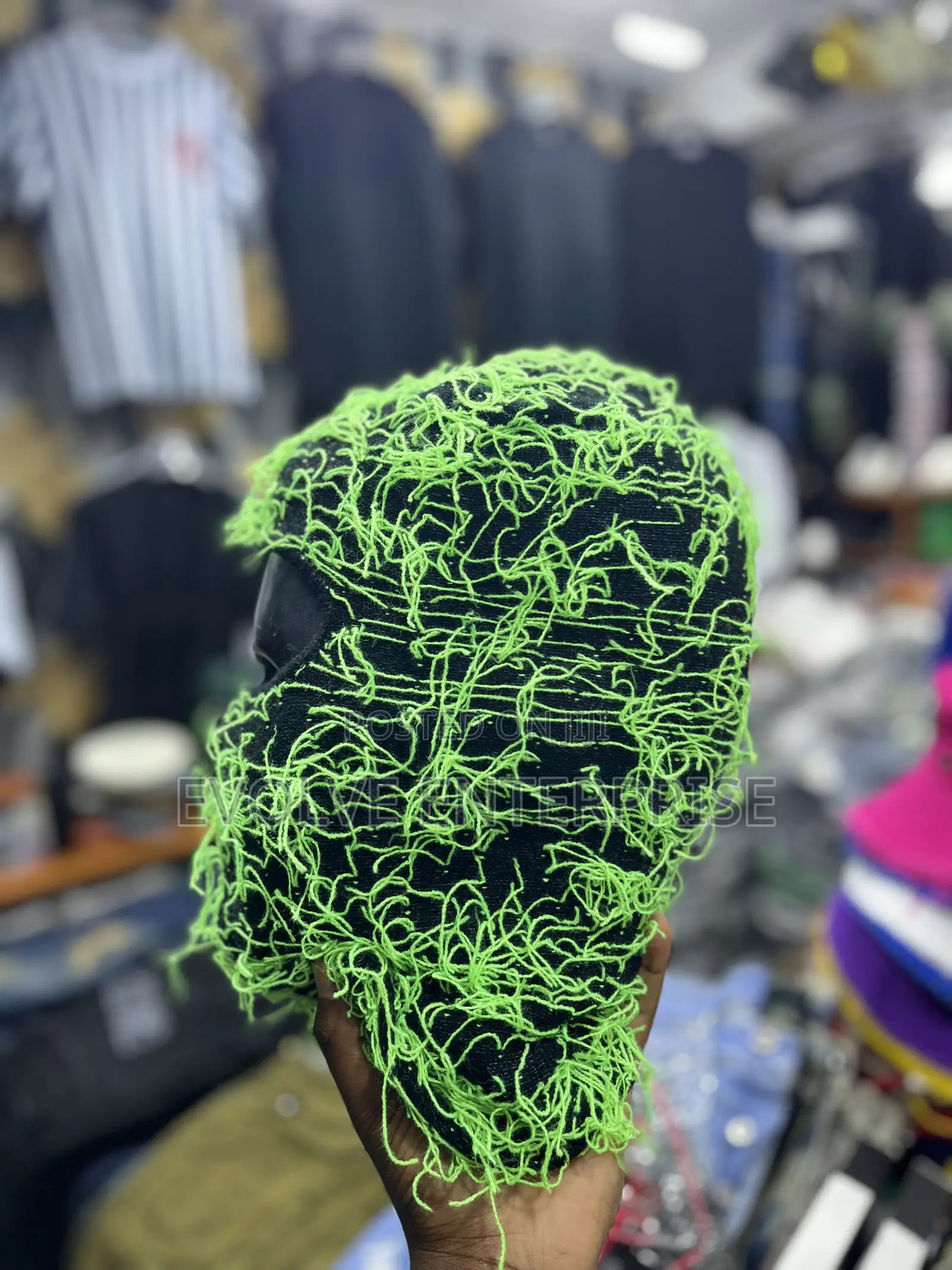 Distressed Balaclava Ski Mask, Knitted Full Face Mask for Men/Women