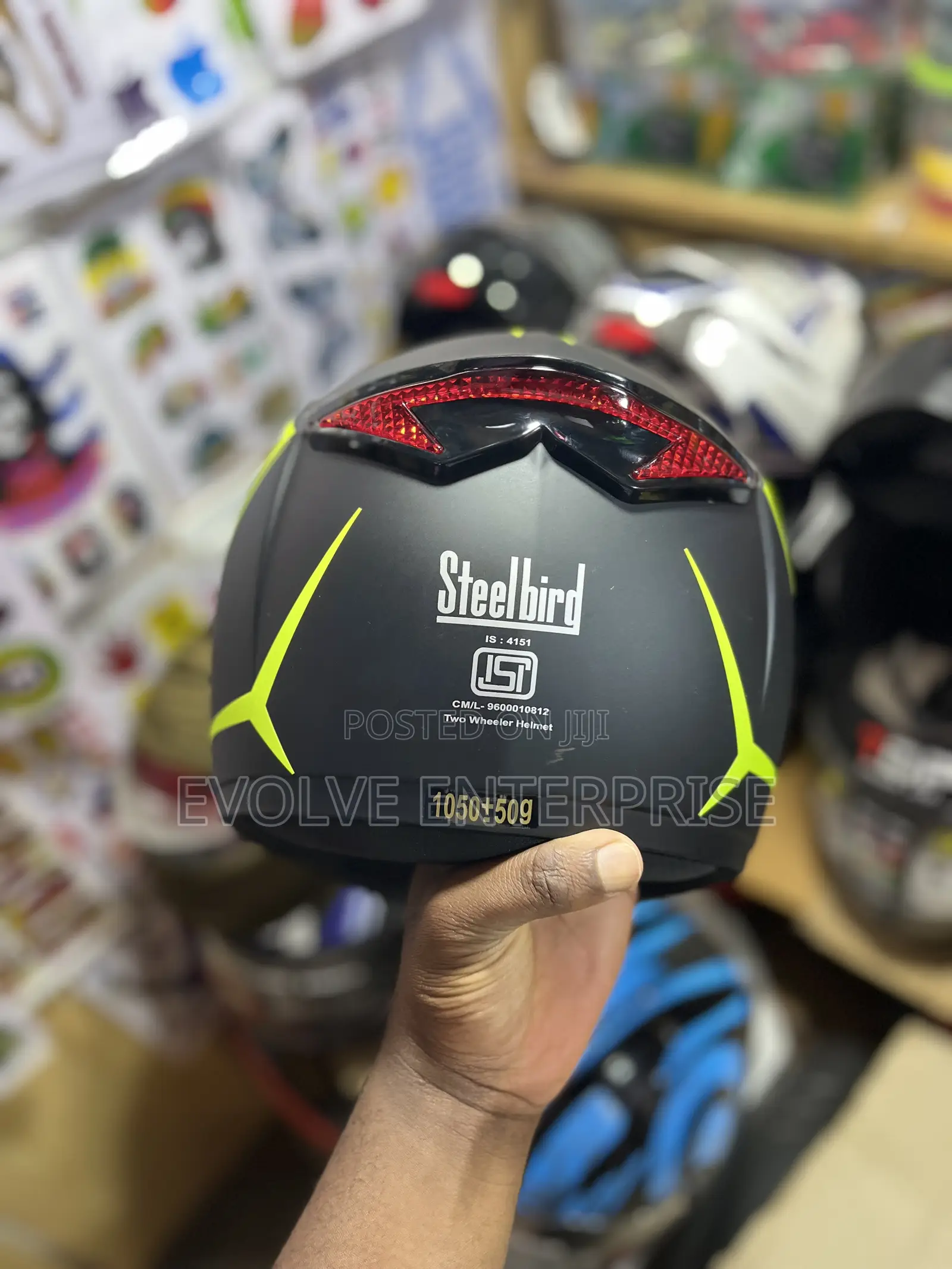 Black-Green Steelbird Bike Helmet