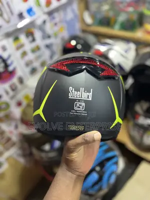 Black-Green Steelbird Bike Helmet