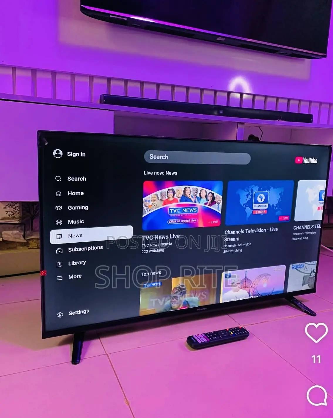 Hisense 43inches A4 Series Smart Vida TVS Hdmi
