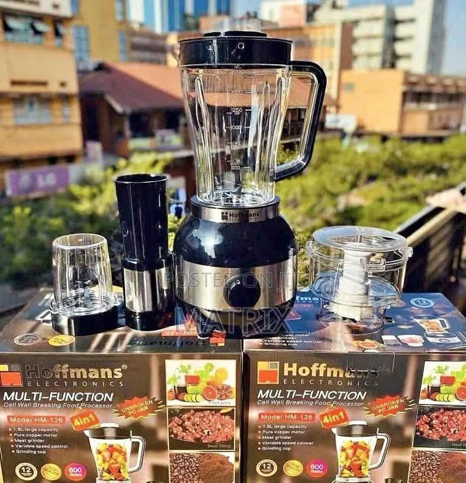 Hoffmans 4 in 1 Blender With Grinder Juicer Mill and Food Processor