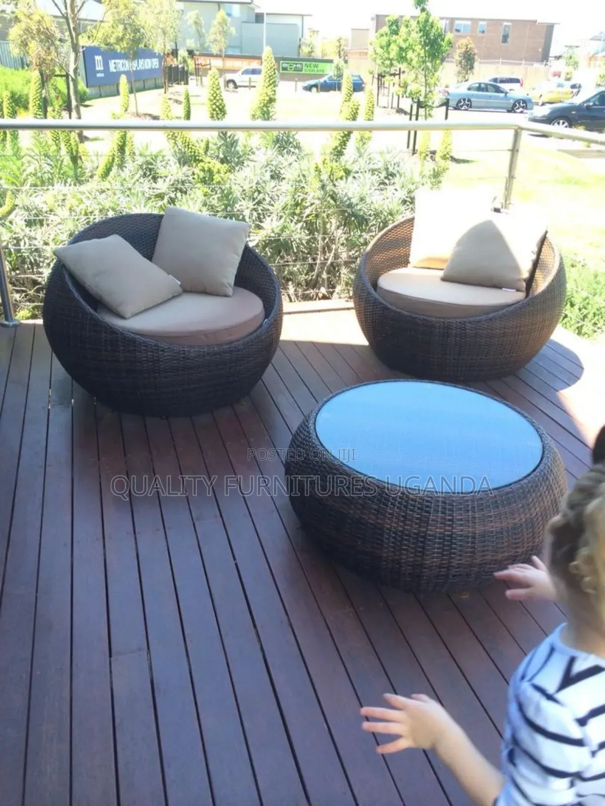 Armless 2 Seater Balcony Dining Table