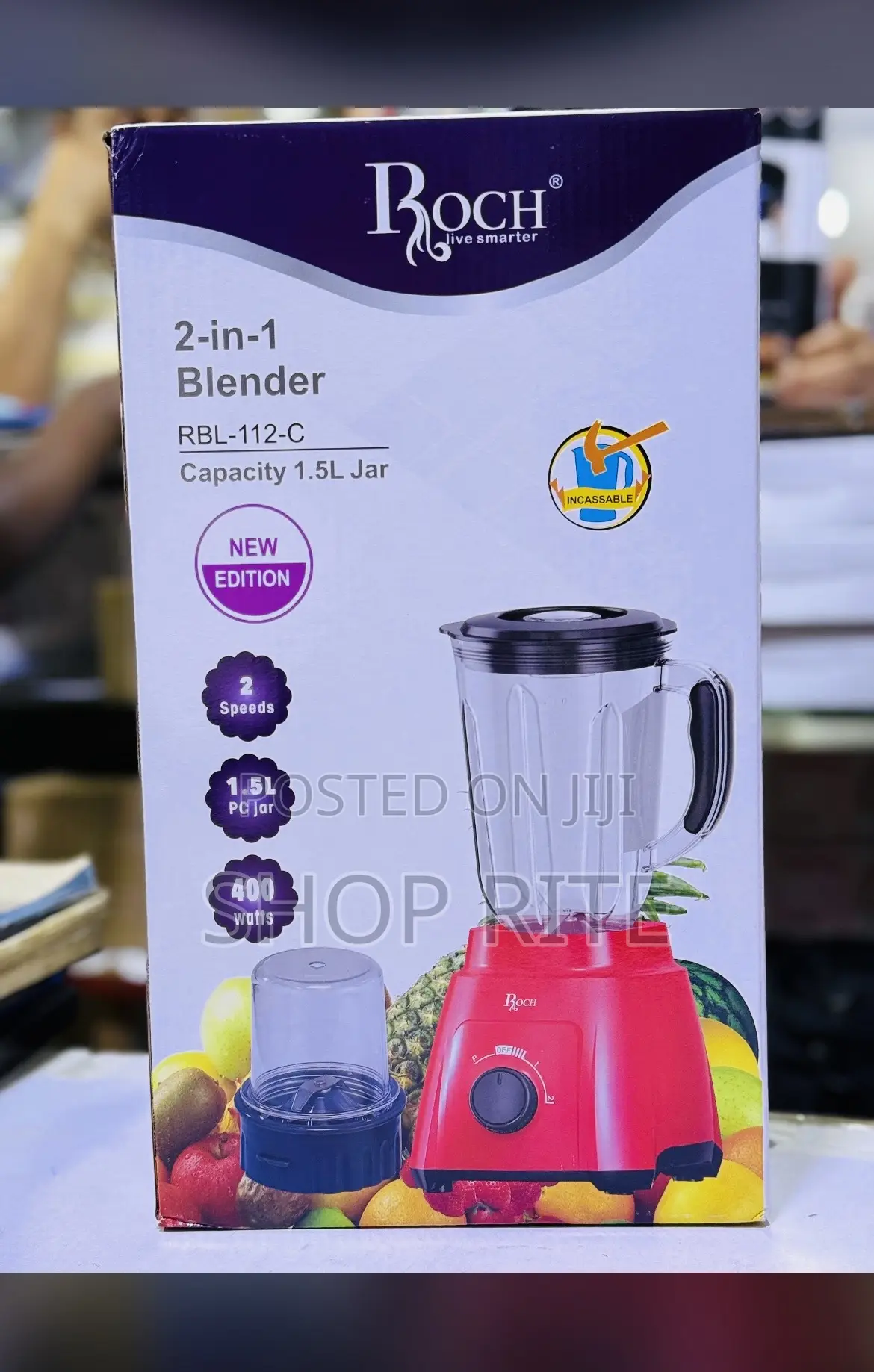 Roch 1.5 Liters Jar 2in1 Blender