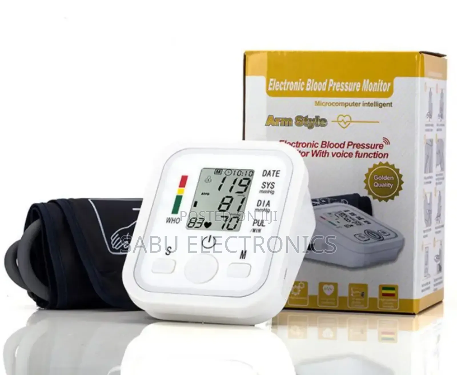Smart Digital Blood Pressure Monitor – LCD Arm Cuff Machine