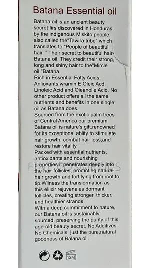 Batana Oil Hair Growth + Strength Anti-breakage Hair Loss Baldnes Care