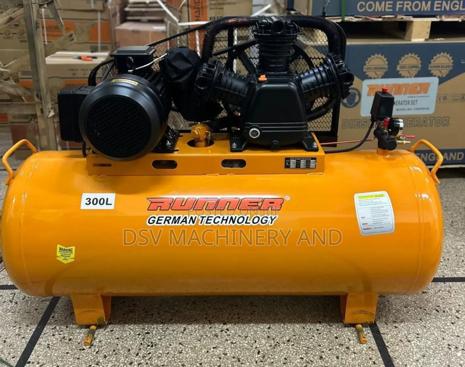 300 Litres Three Piston Head Normal Compressor