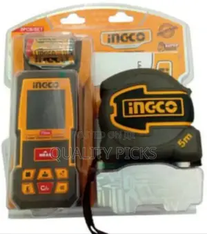 Ingco Laser Level and Distance Measuring Kit.