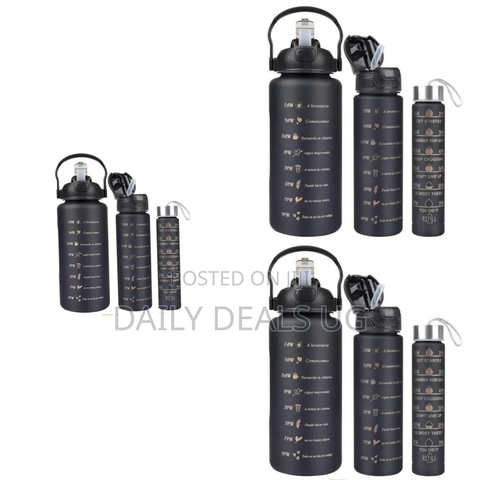 Black Travel Water Bottle