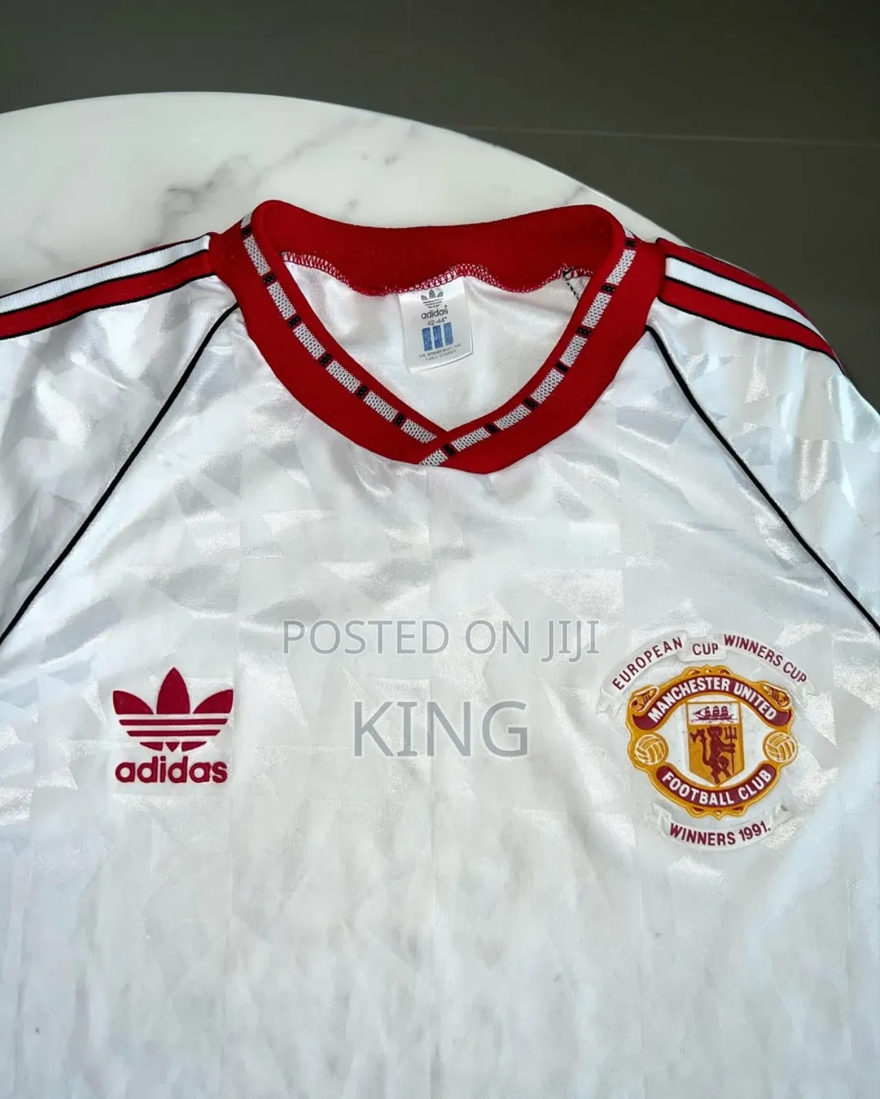 Adidas Manchester United 1991 European Cup Winners' Cup Away Shirt.