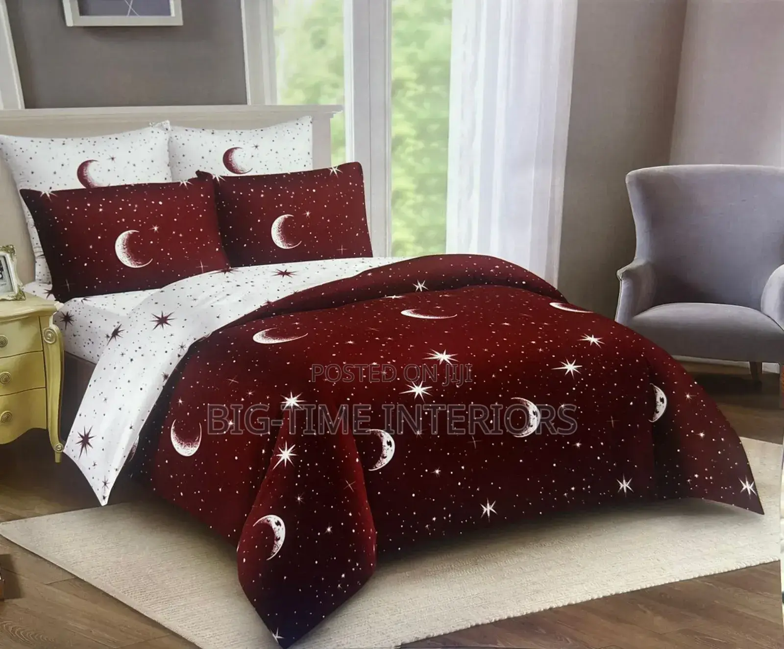 Maroon Designed 5by6 Duvet