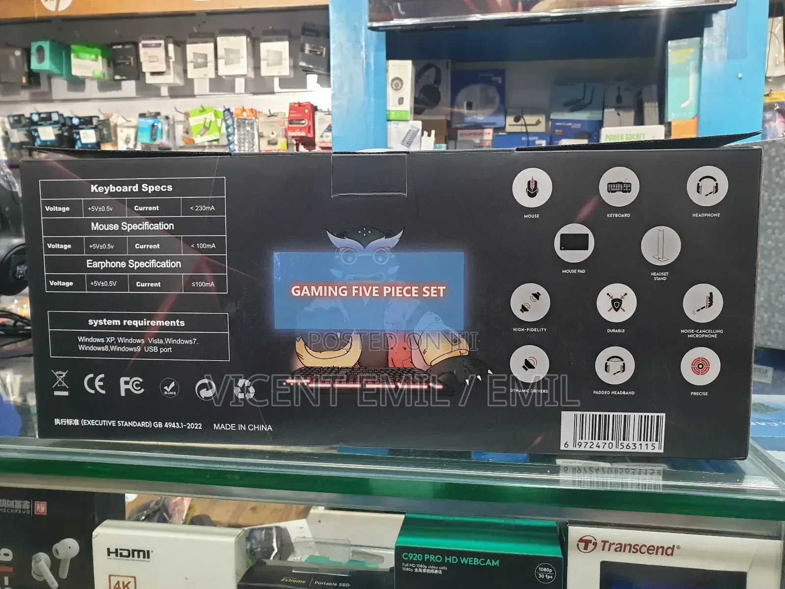 Onikuma Tz5006 5-in-1 Gaming Combo Kit.