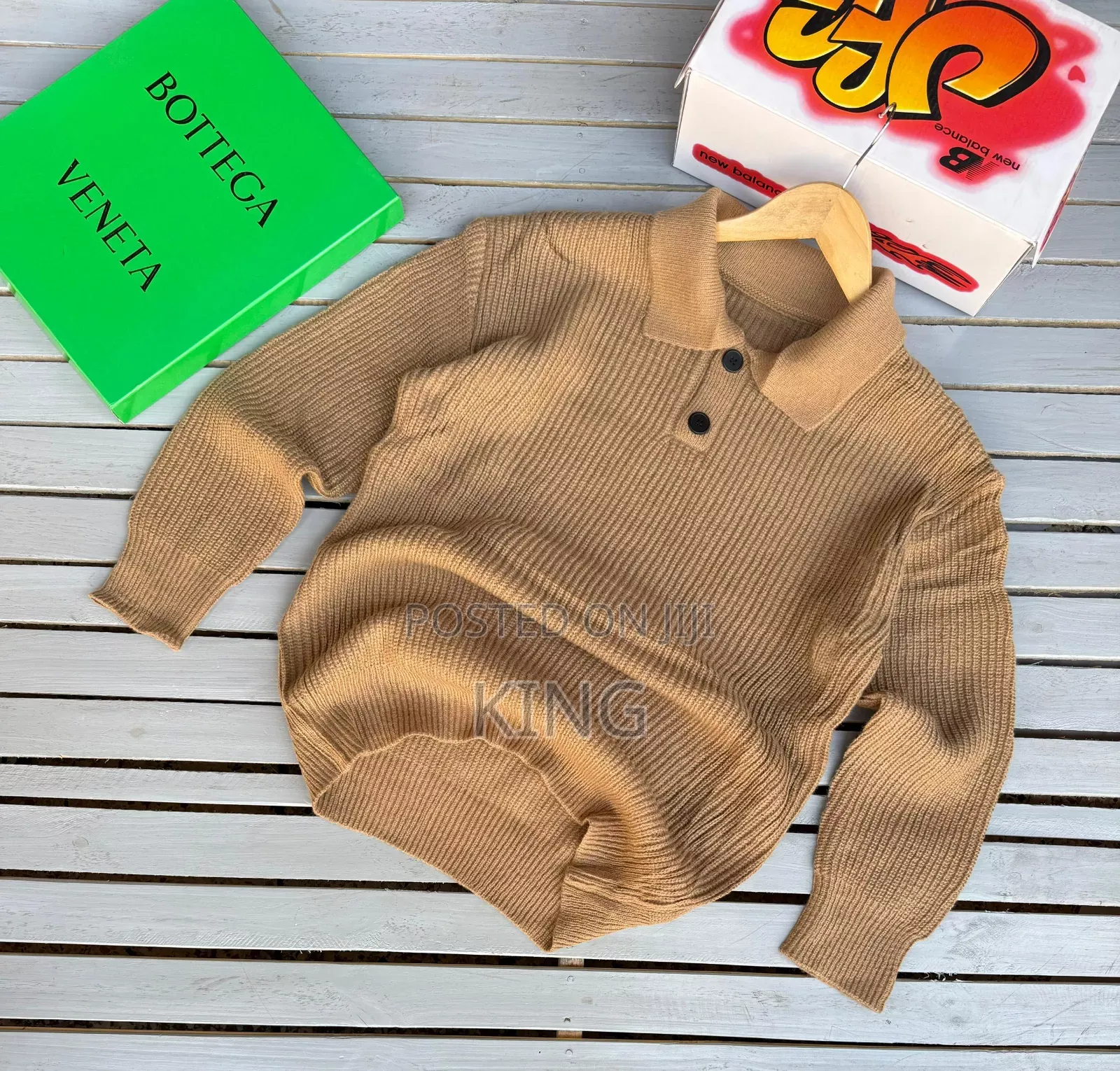 Brown Button Sweater