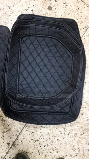 Black Leather Luxury Car Floor Mats / Carpets