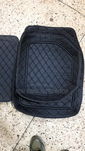 Black Leather Luxury Car Floor Mats / Carpets