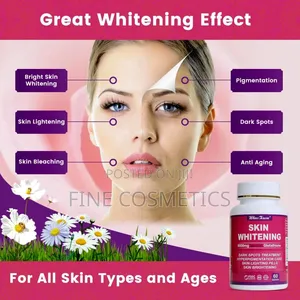 Skin Whitening Tablets Glutathione Toning Darkspots Brightening Pills
