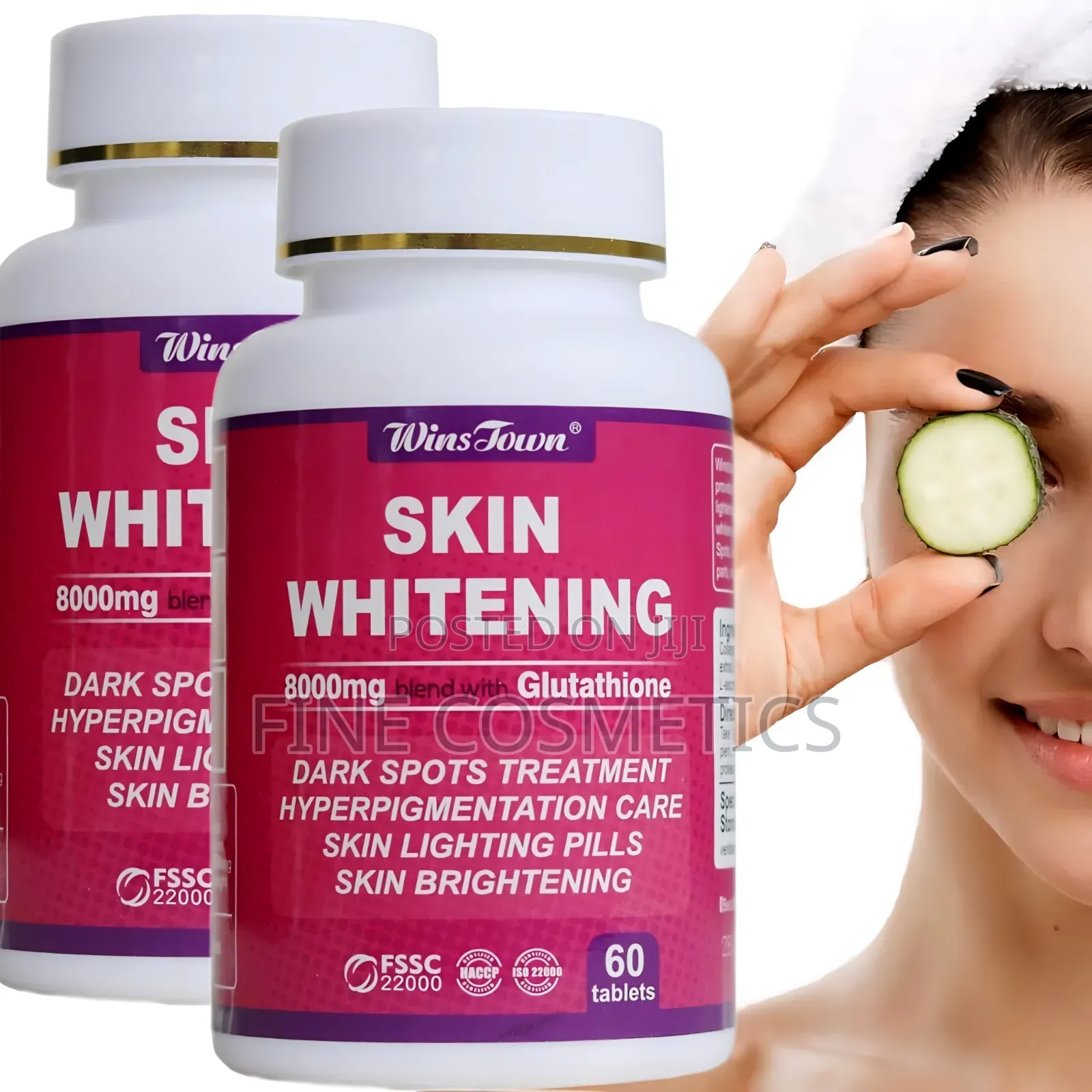 Skin Whitening Tablets Glutathione Toning Darkspots Brightening Pills