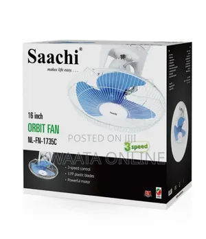 Saachi 16 Inch Orbit Ceiling Fan With 3 Speed Controls 9nl-Fn-1735c