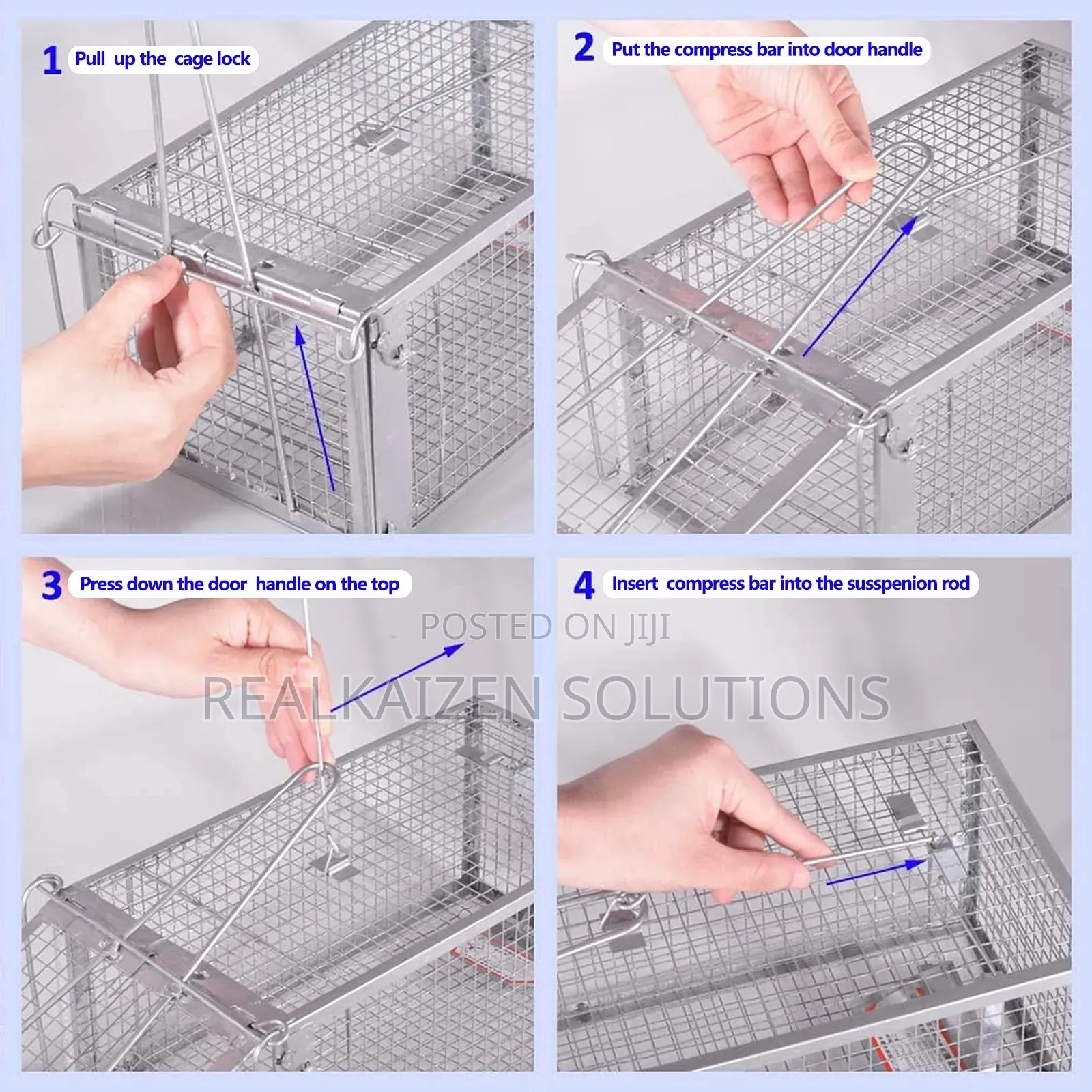 Outdoor | Indoor Reusable Humane Iron Cage Rodent Rat Trap