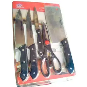 Pack of Chopping Board and Set of Kitchen Knives