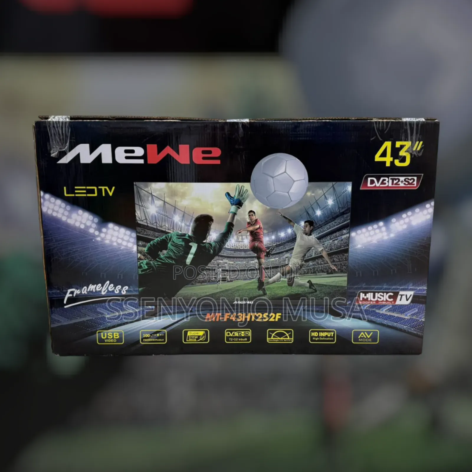 Mewe 43" Led Tv - DVB T2+S2 Frameless With Usb Video