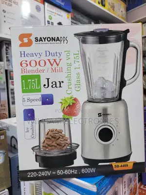 Sayona Sb-4469 Heavy Duty 2in1 Glass Jar Blender