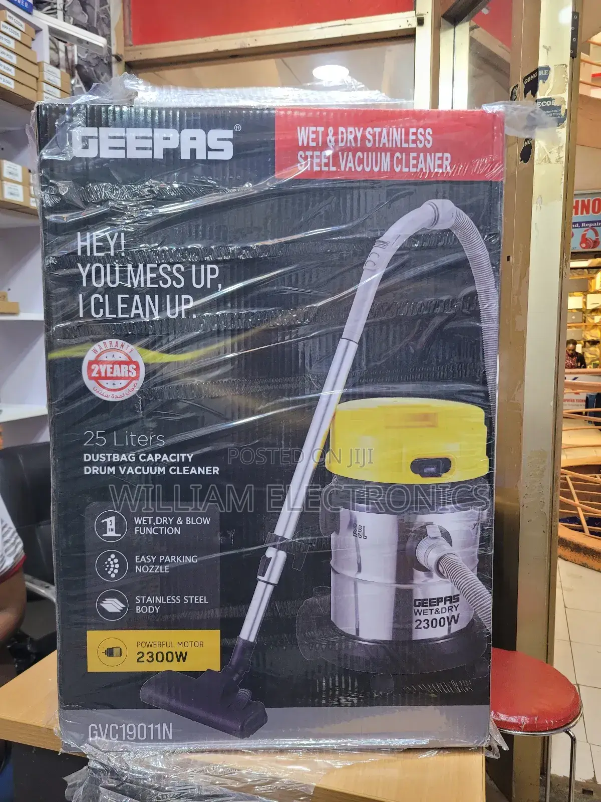 Geepas Wet Dry Stainless Steel Vacuum Cleaner