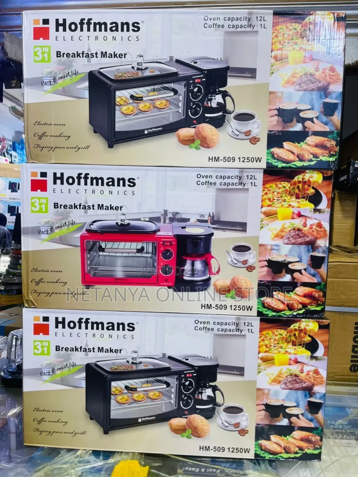 Hoffmans 3in1 Breakfast Maker Machine