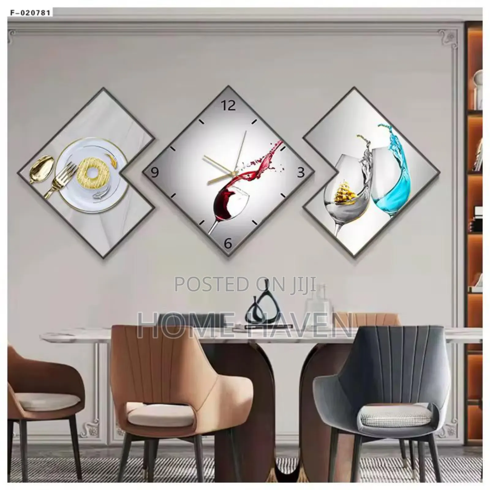 Modern Wall Hangings and Clock