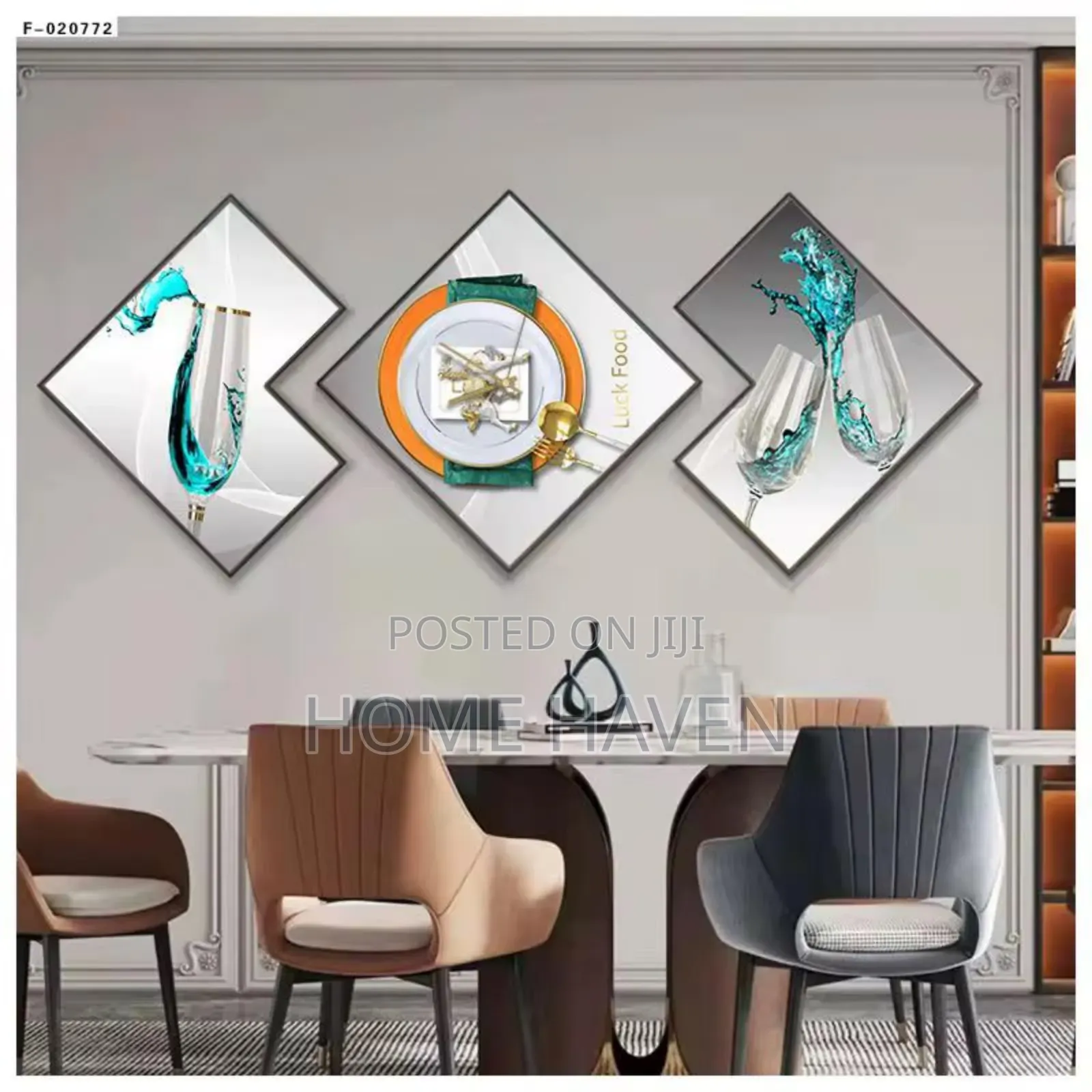 Modern Wall Hangings and Clock