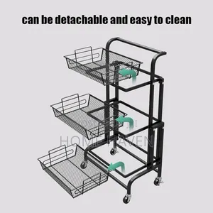 Metal Rolling Trolley Organizer