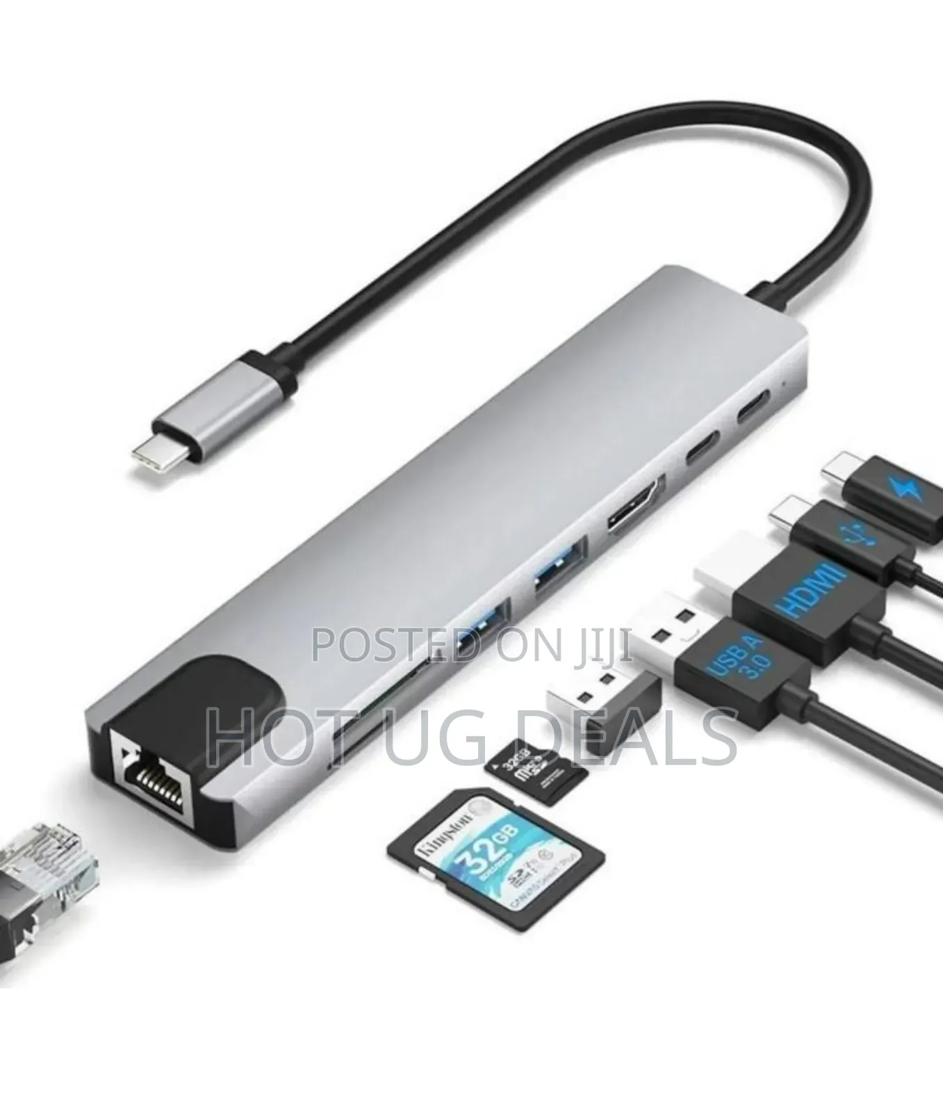 8 In 1 Usb C Hub Multiport Adapter With 4k Hdmi, 85w Pd, Usb 3.0 Ports