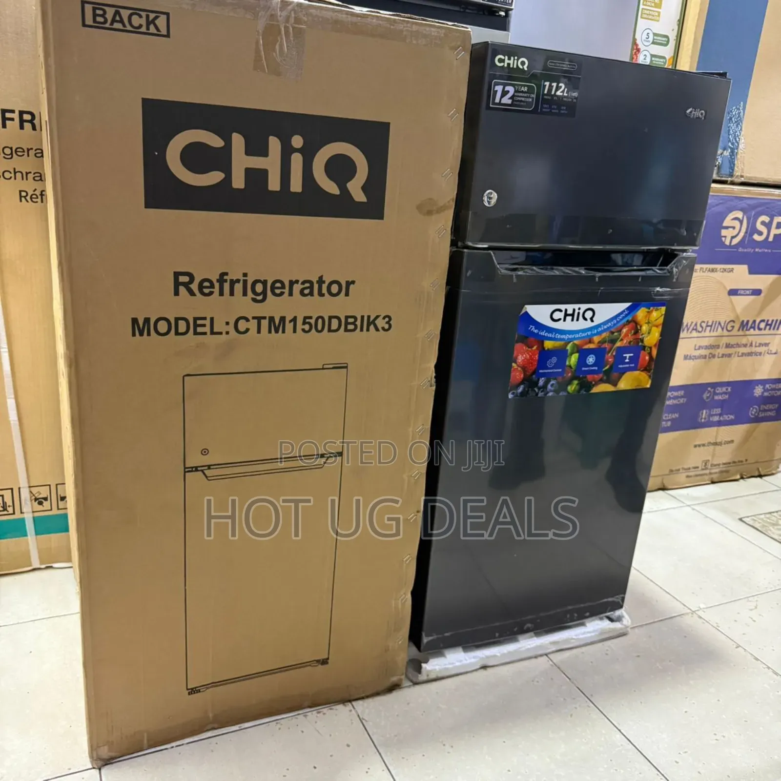 Chiq 150 Liters Double Door Top Freezer Refrigerator - (3yrs Wrnty)