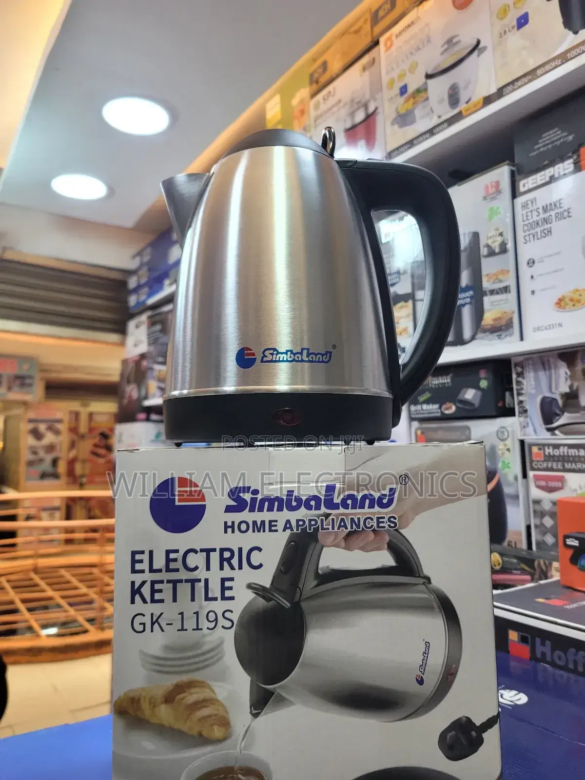Simbaland Electric Kettle Gk-119s 1.8l Stainless Steel