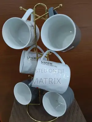 12 Pieces of Luxury Coffee, Tea Mugs With a Rack