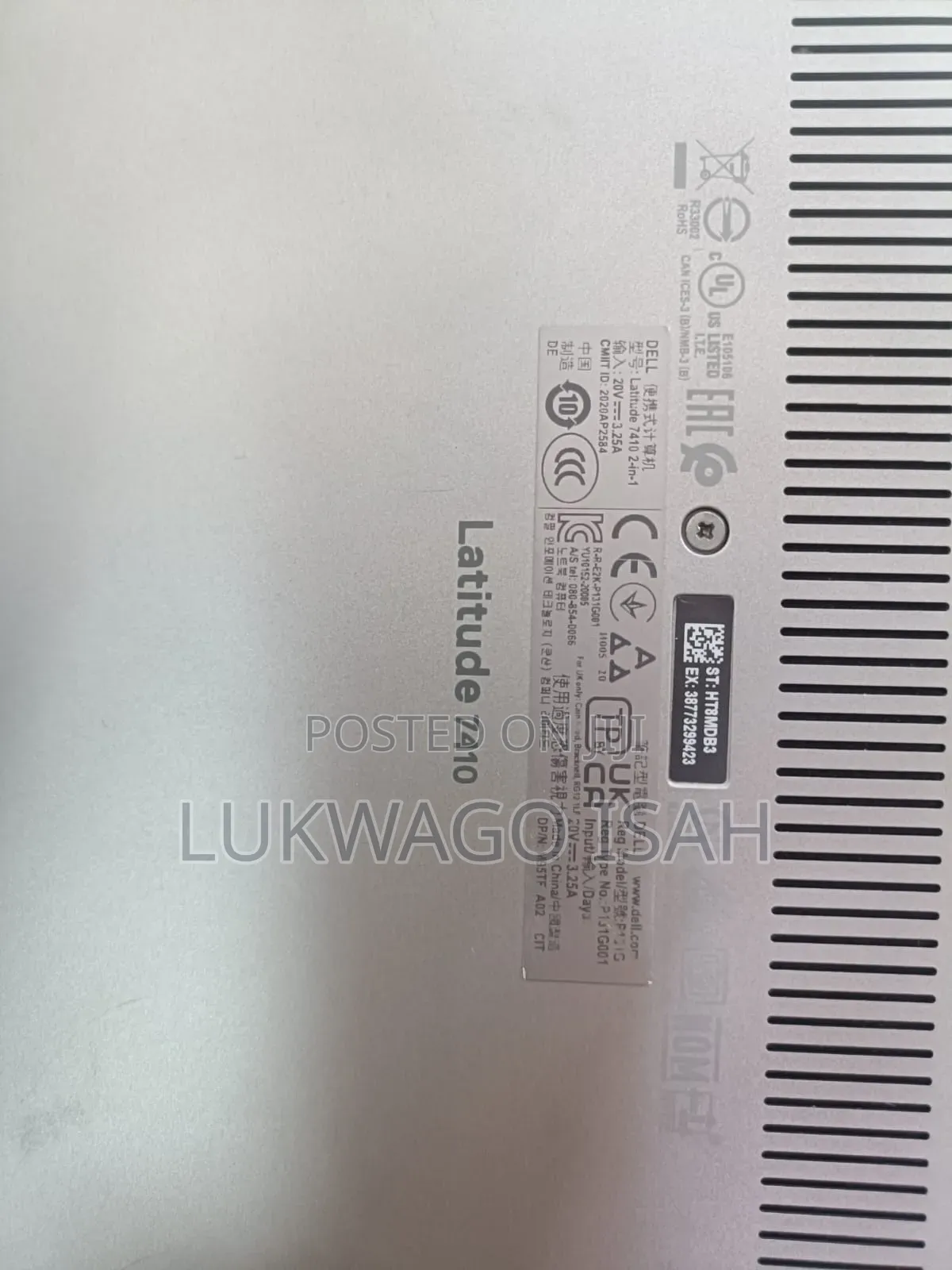 Laptop Dell Latitude 7410 1GB Intel Core i5 SSD 256GB