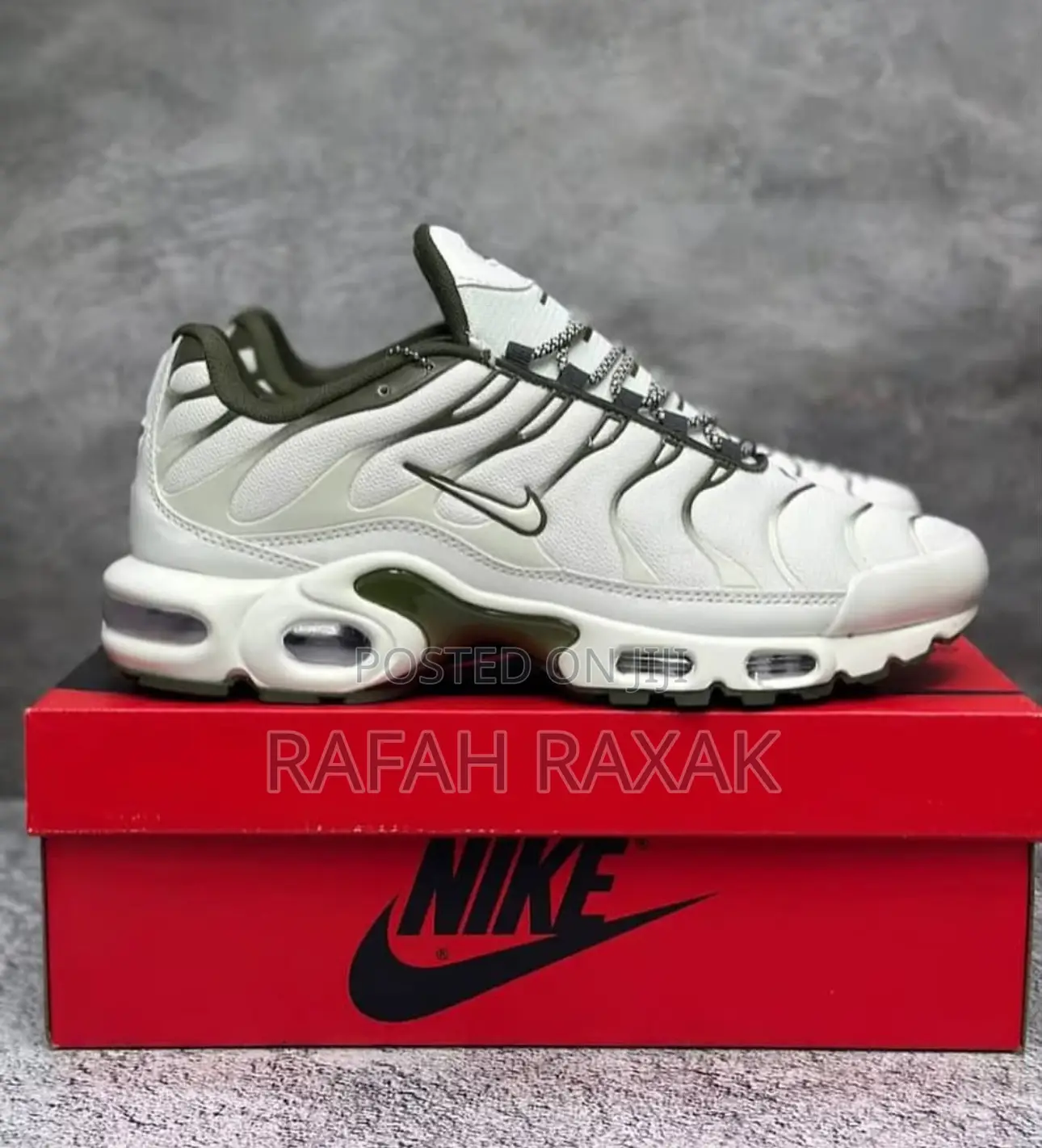 Original Nike Tn Air Max Plus “Light Bone Olive” Sneakers