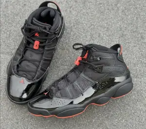 Original Air Jordan 6 Rings “Black/Infrared” Sneakers
