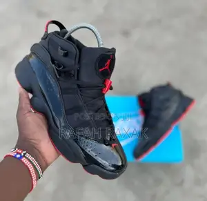Nike Air Jordan 6 Retro Rings Black Fire Red Anthracite Sneakers