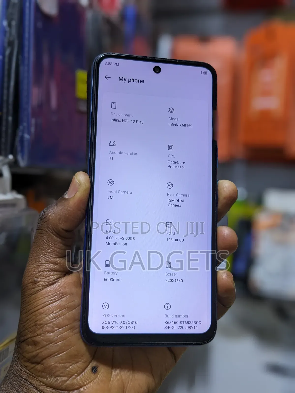 Infinix Hot 12 play 128 GB Blue