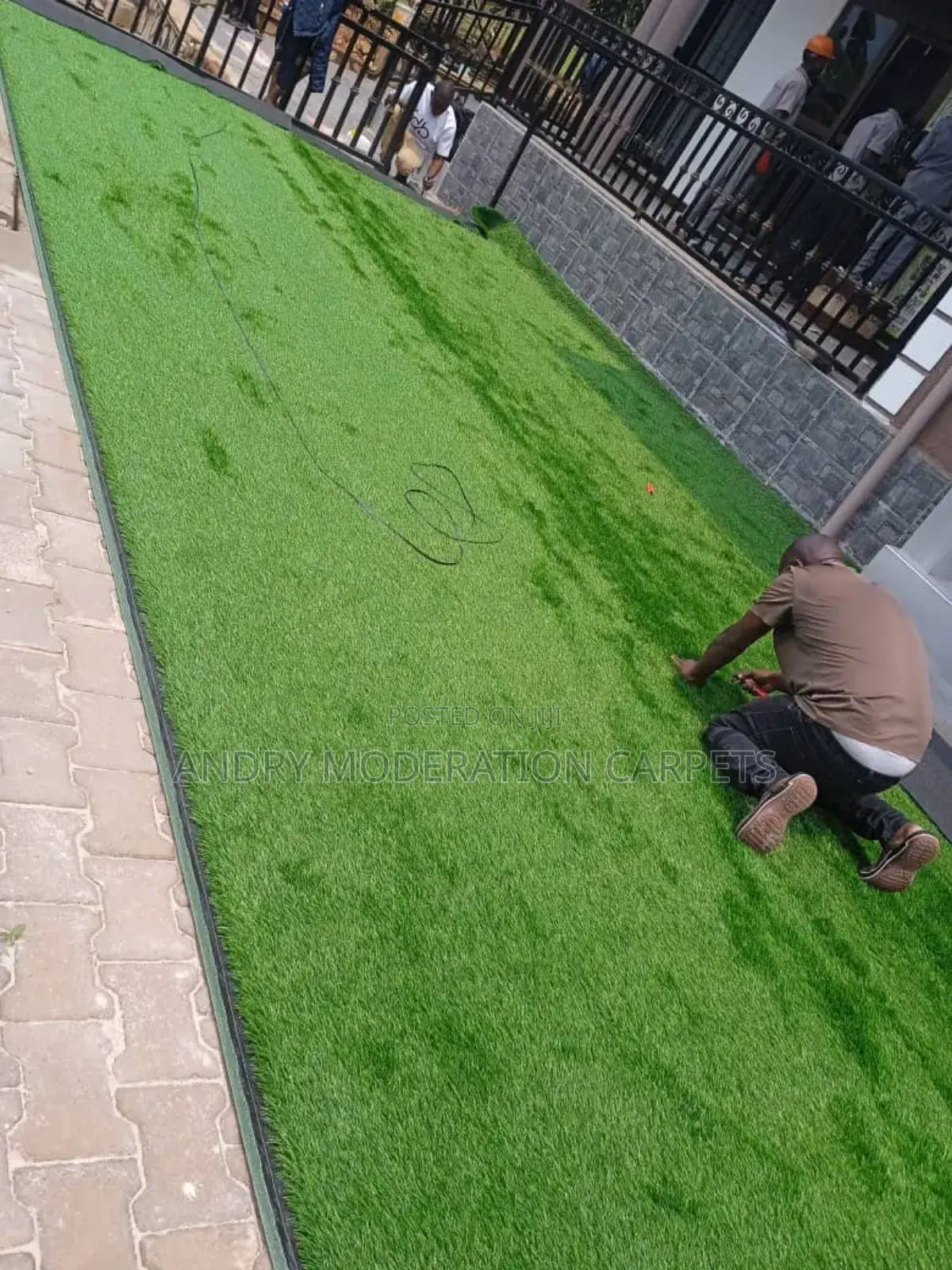 Circ Green Grass Carpet