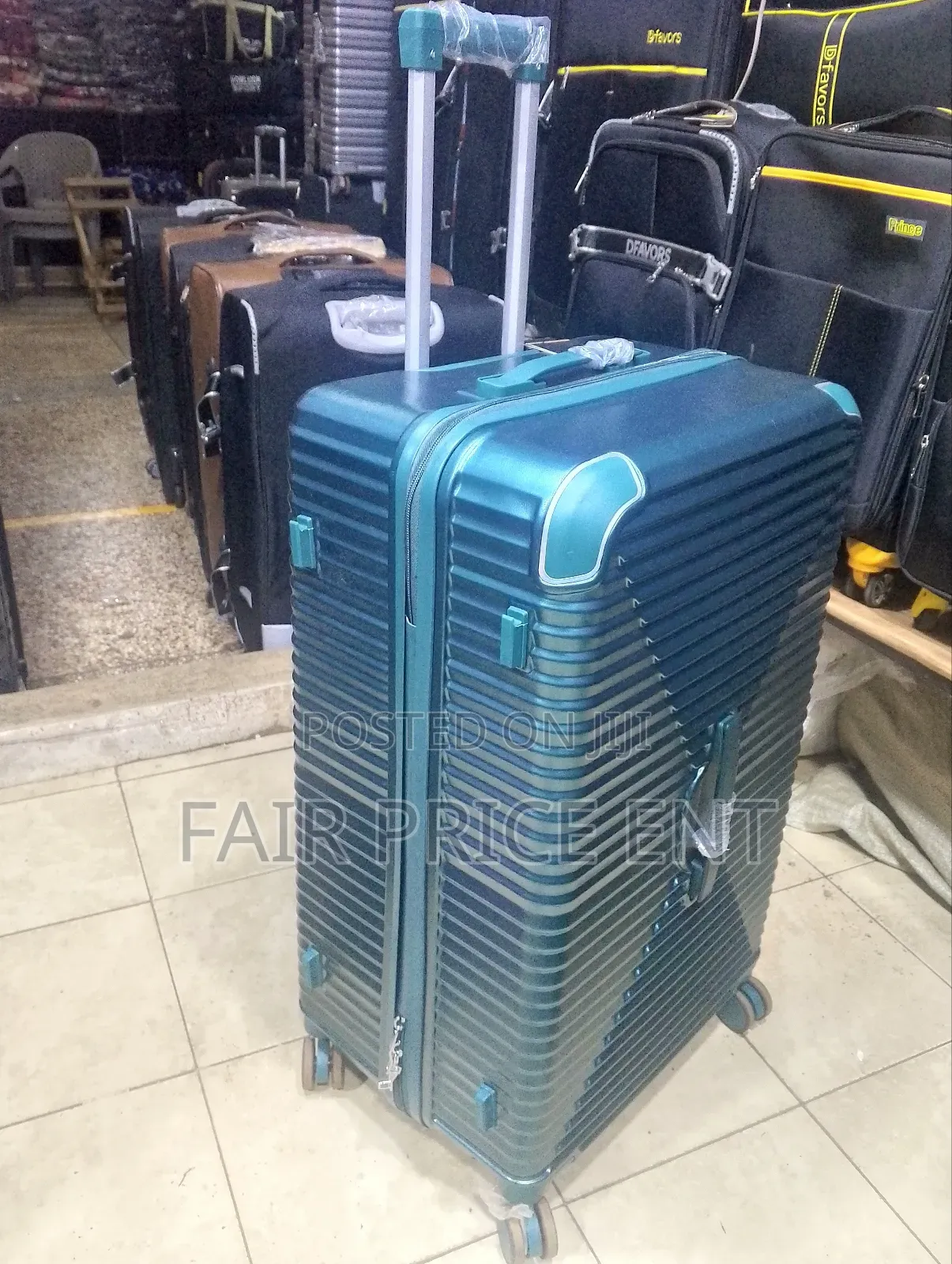 Executive Rubber Plastic Suitcases.Large.( Blue)