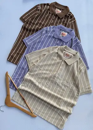 Buttoned Stripped Tshirts