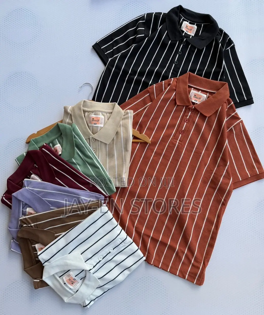 Buttoned Stripped Tshirts