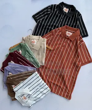Buttoned Stripped Tshirts