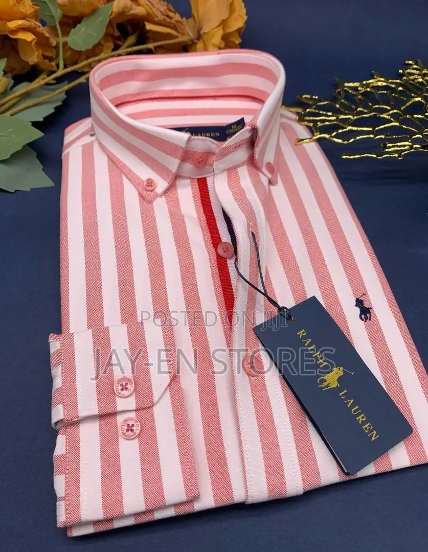 Big Stripped White and Orange Polo Ralph Lauren Shirt