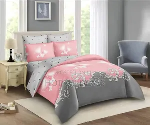 5x6 4pcs Duvet Set With 1 Duvet 1 Bedsheet, 2 Pillowcases- Multicolor