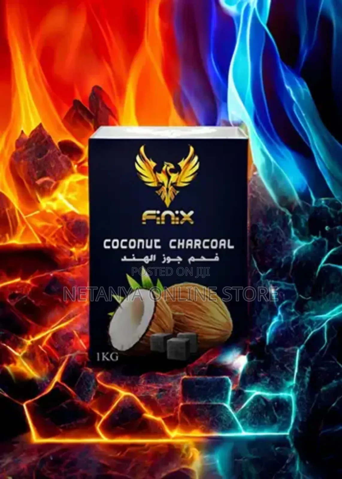 Finix Coconut Quality Shisha Charcoal 72pcs