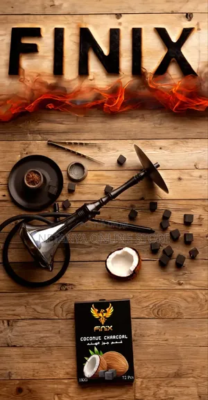 Finix Coconut Quality Shisha Charcoal 72pcs