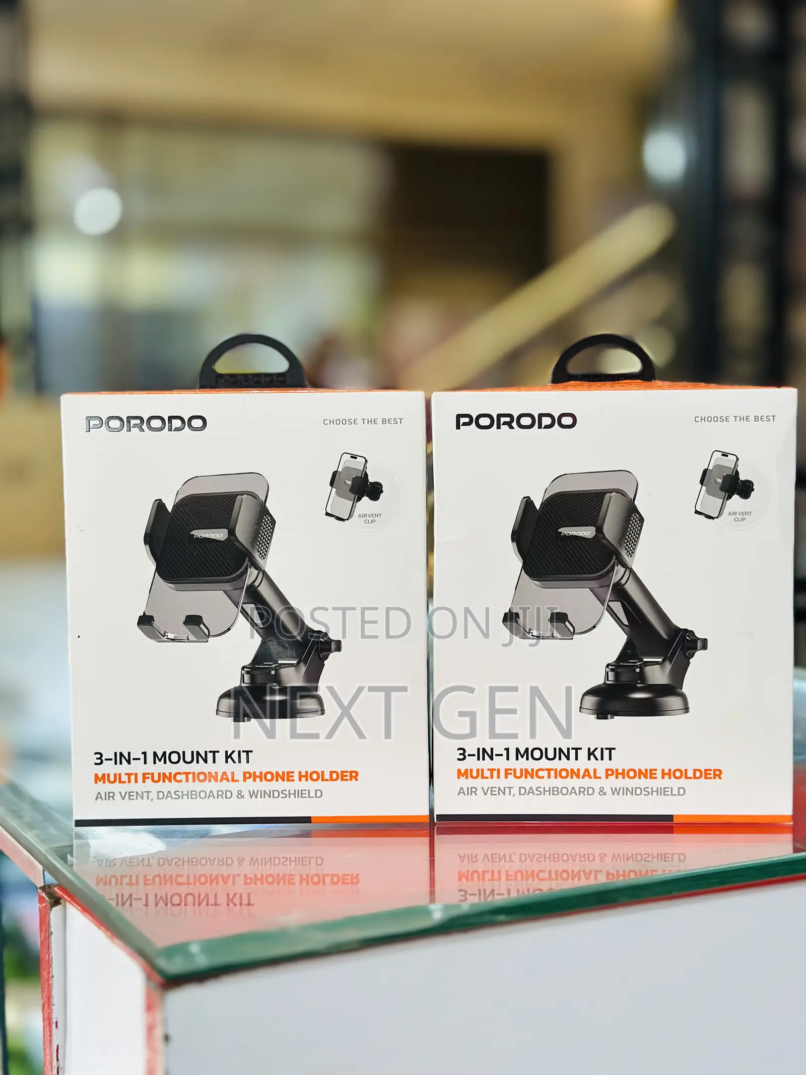 Porodo 3-in-1 Mount Kit Multi Functional Phone Holder
