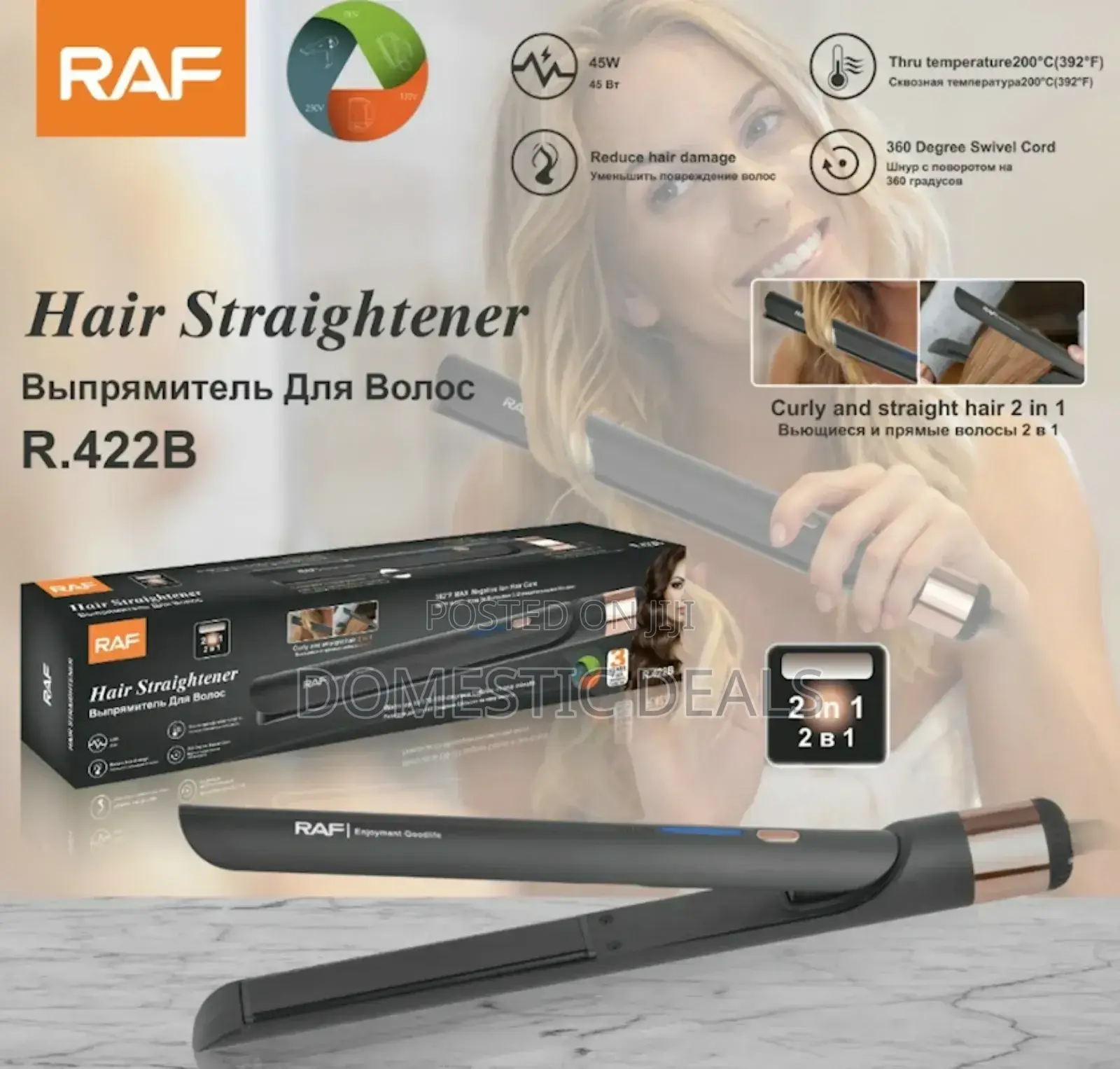 Raf R-442b Electric Hair Straightener